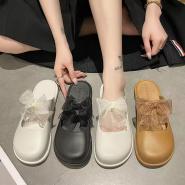 Baotou slippers women wear flat slippers outside summer